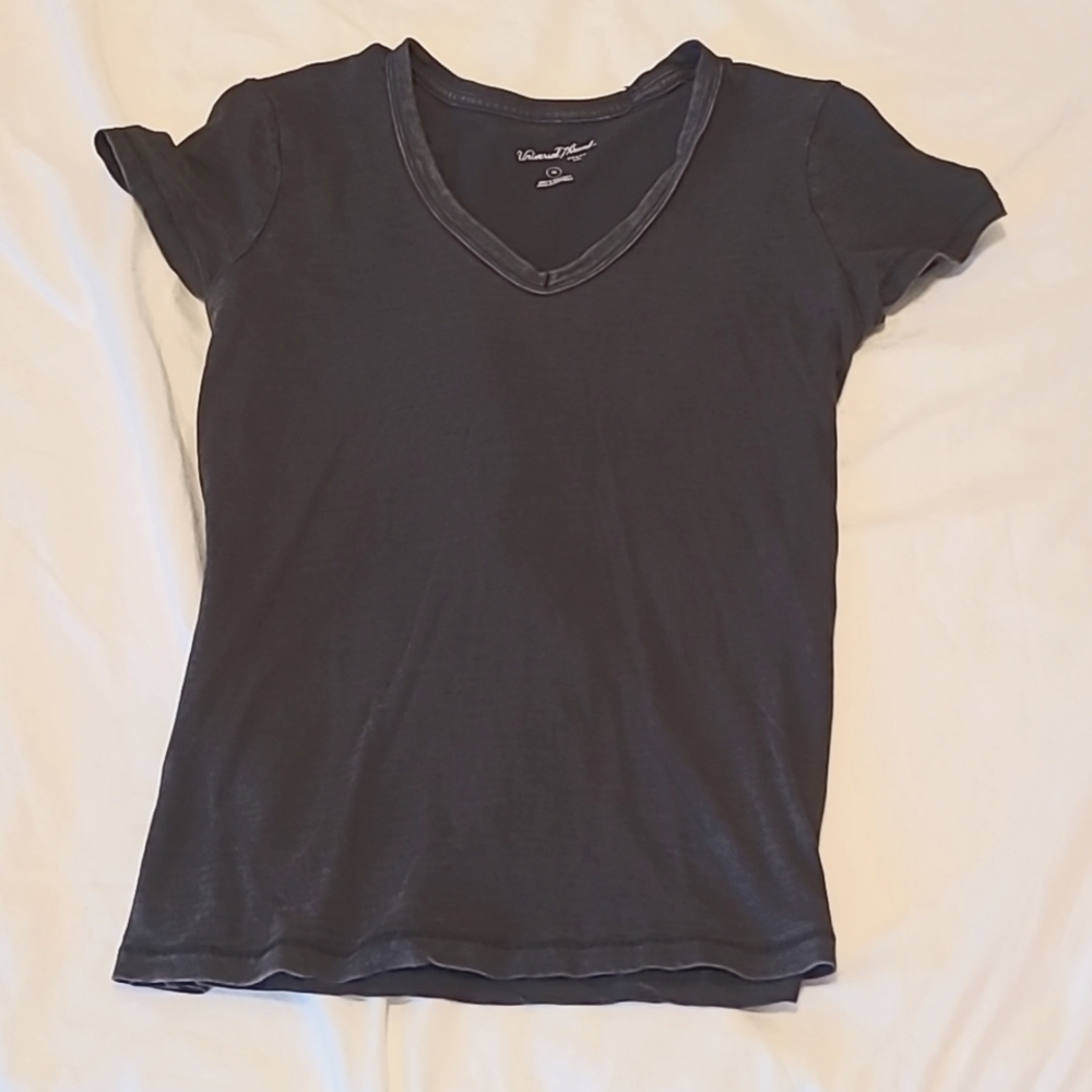 Gray V neck